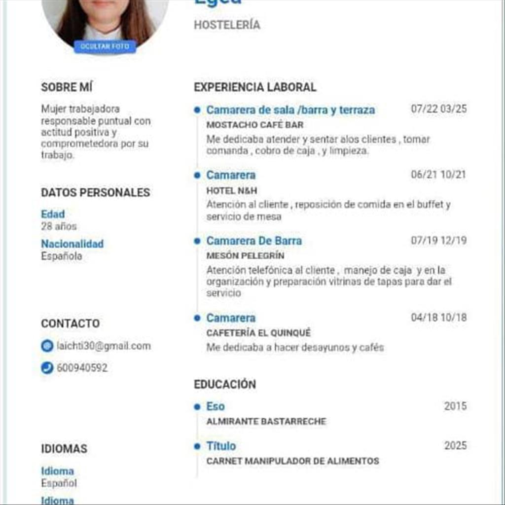 Maria del pilar  busca trabajo de Personal de limpieza